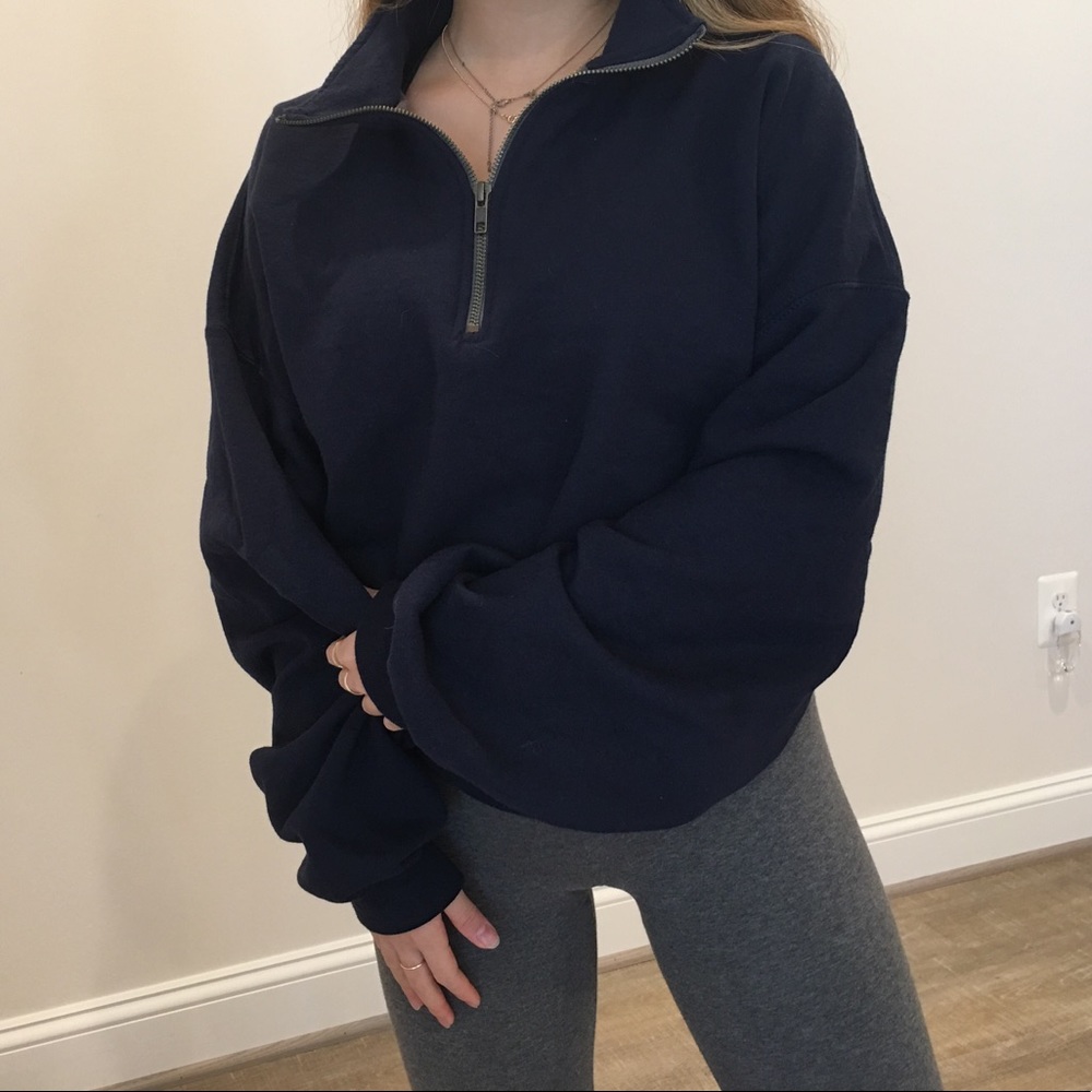 VINTAGE NAVY QUARTERZIP